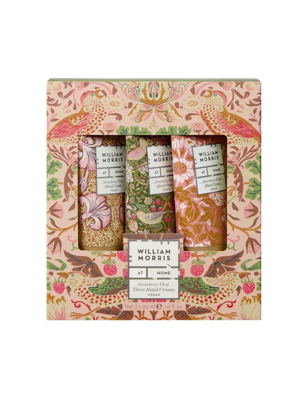 William Morris At Home The Voyager Strawberry Thief Hand Cream Trio