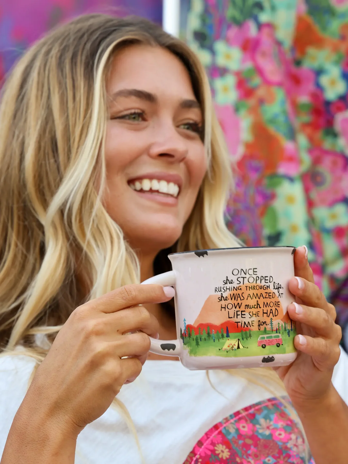 Camp Mug Coral Once She Stopped