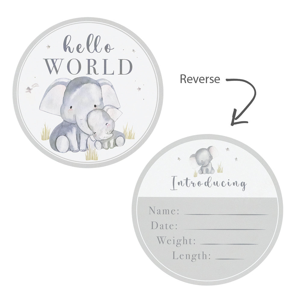 Hello World Gift Set- Grey Elephant
