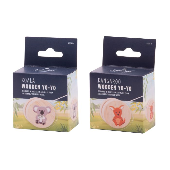 Wooden Yo-yo Aussie Animals Koala/kangaroo