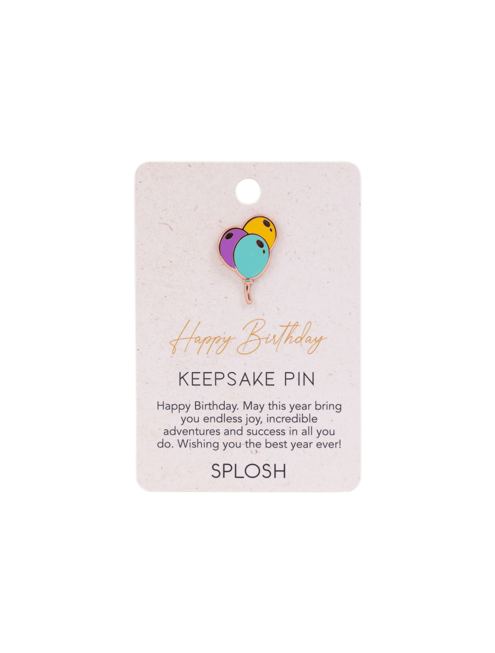 Happy Birthday Keepsake Pin