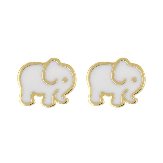 Earring Epoxy Baby Elephant