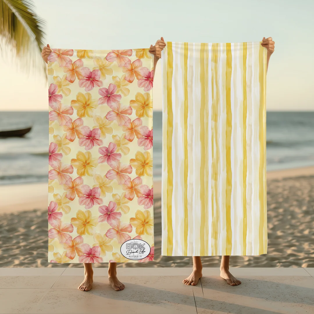 Sand Free Beach Towel - Hibiscus Bliss