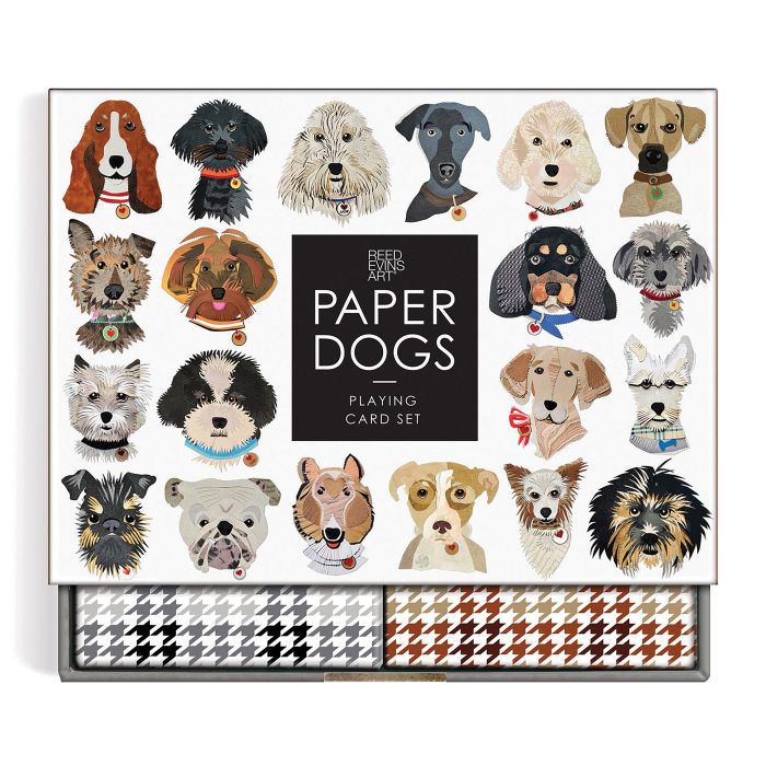 Paper Dogs Playing Cards