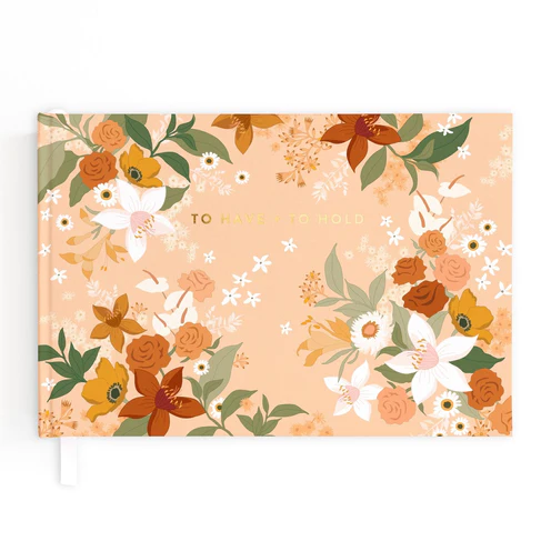 Wedding Guest Book- Floral