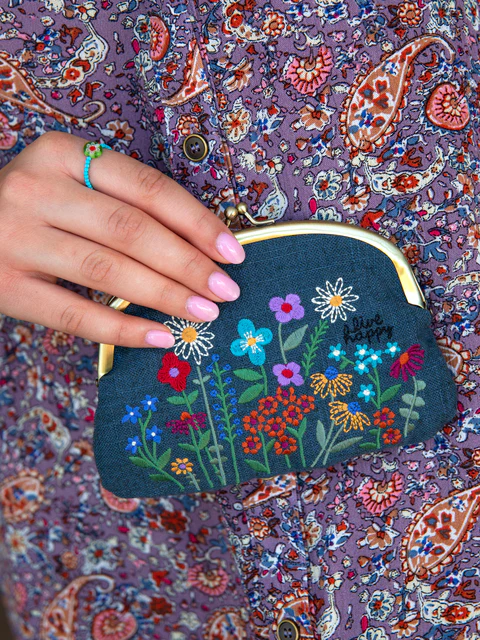 Id Pouch Indi Blue Live Happy