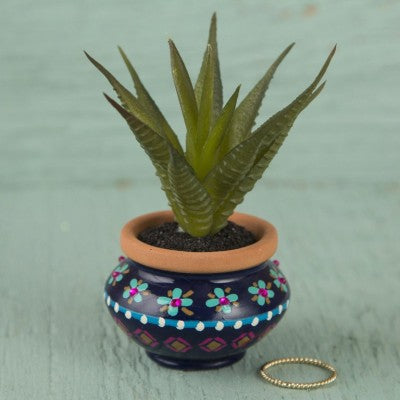 Succulent Navy And Pink