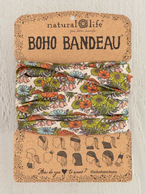 Boho Bandeau Retro Daisies Cream