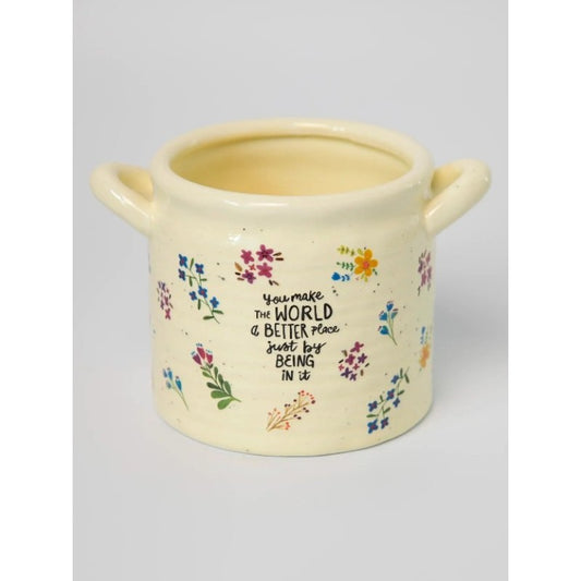 Crock Planter Medium You Make World 