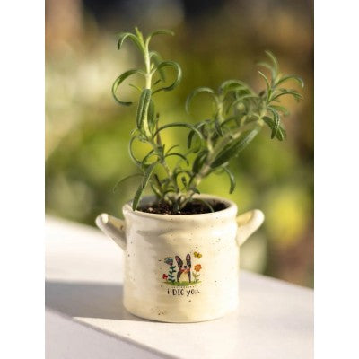 Crock Planter Small I Dig You