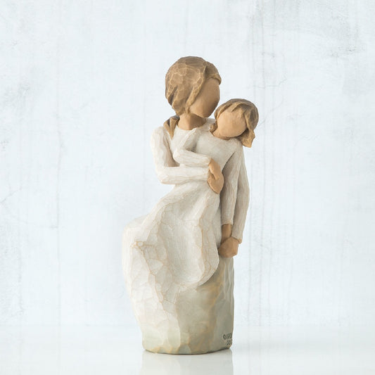 Wt Mother Daughter Figurine Sitting 6