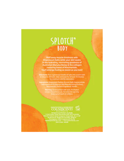 Splotch Body Magnesium Honey & Nicinamide  Bath Salts