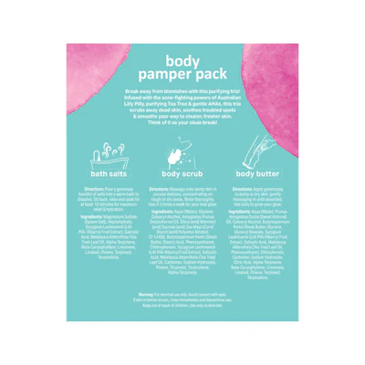 Splotch Body Squeaky Clean Body Pamper Pack