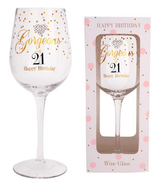 Mad Dots 21 Wine Glass