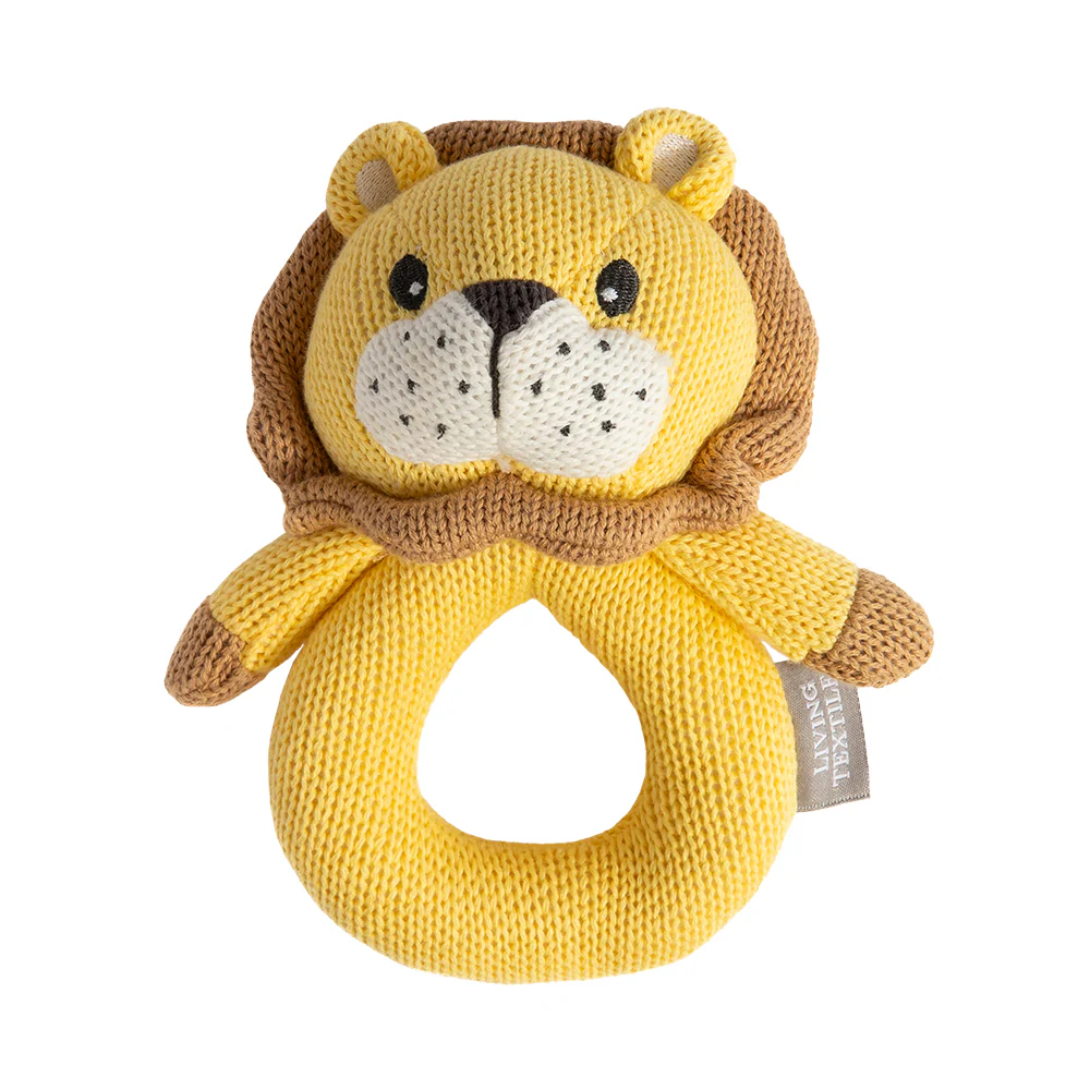 Leo The Lion Knitted Ring Rattle