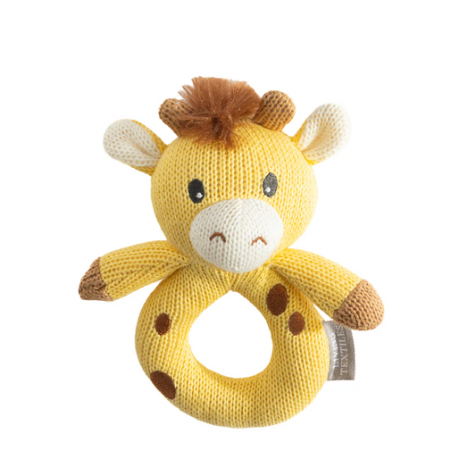 Noah The Gifaffe Knitted Ring Rattle