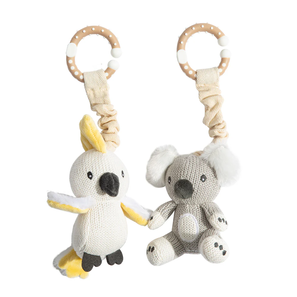 2pk Stroller Toy Koala & Cockatoo