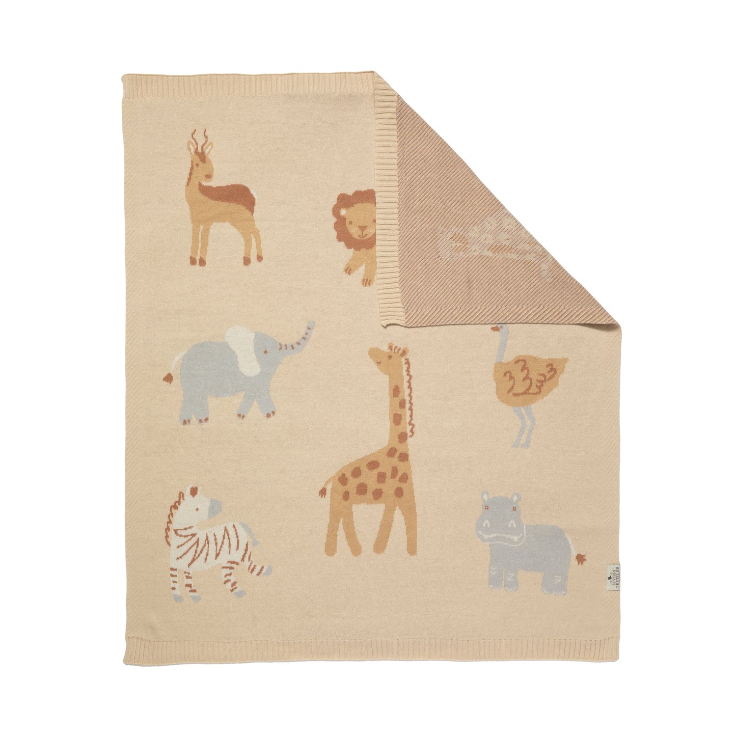 Jacquard Pram Blanket Wild Safari