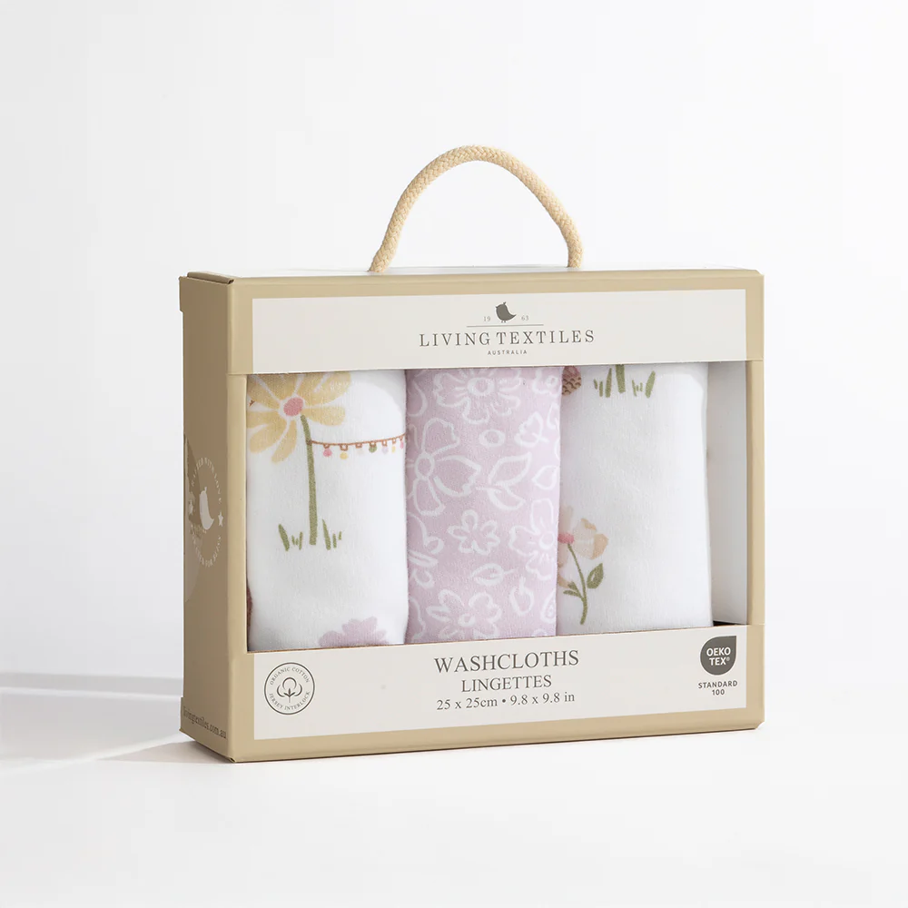 3pk Wash Cloths Whimiscal Wonderland