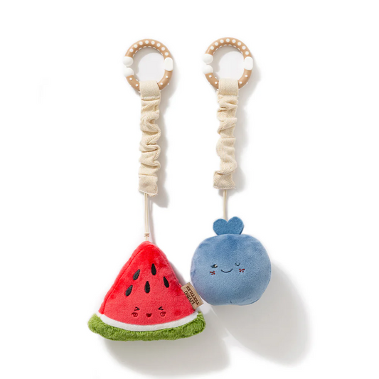 Plush Stroller Toys 2pk - Watermelon & Blueberry 