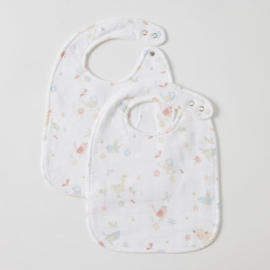Birdy Muslin Bib Set Of 2