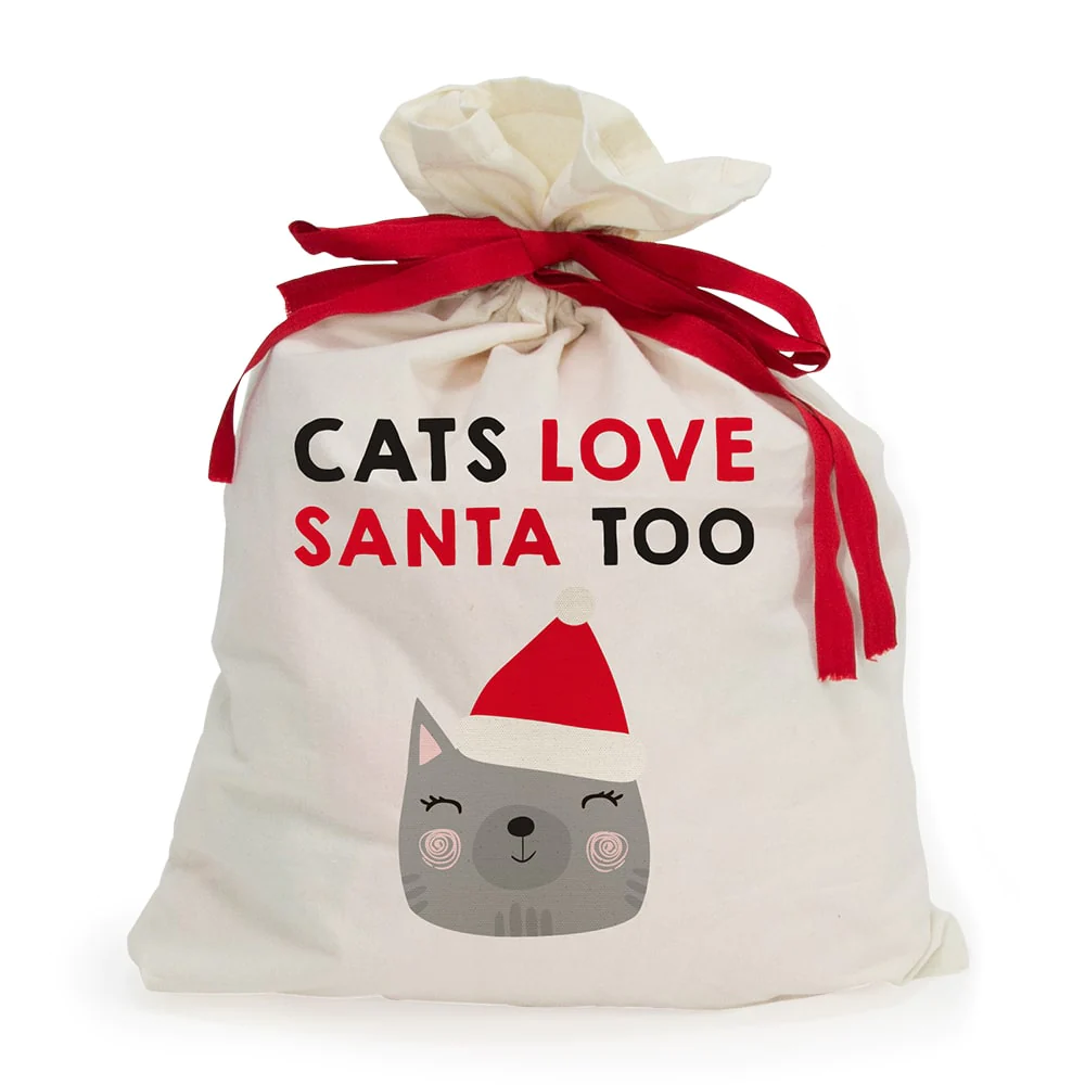 Santa Sack Cats Love Santa Too