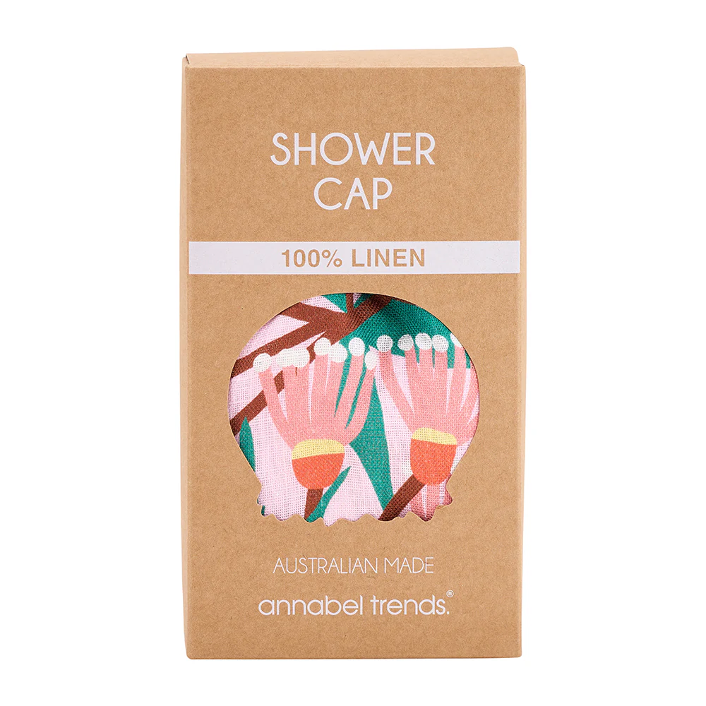 Linen Shower Cap Blossom Branches