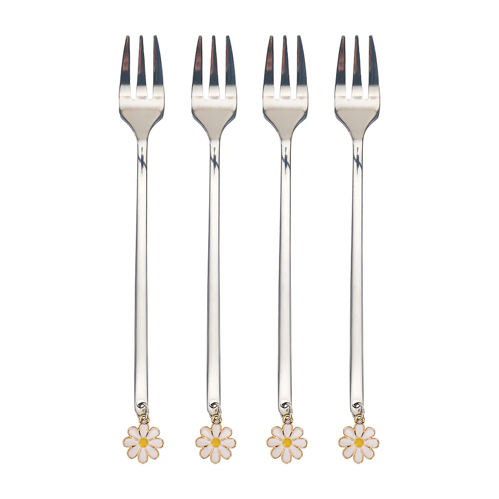 Party Fork - Daisies 4pc
