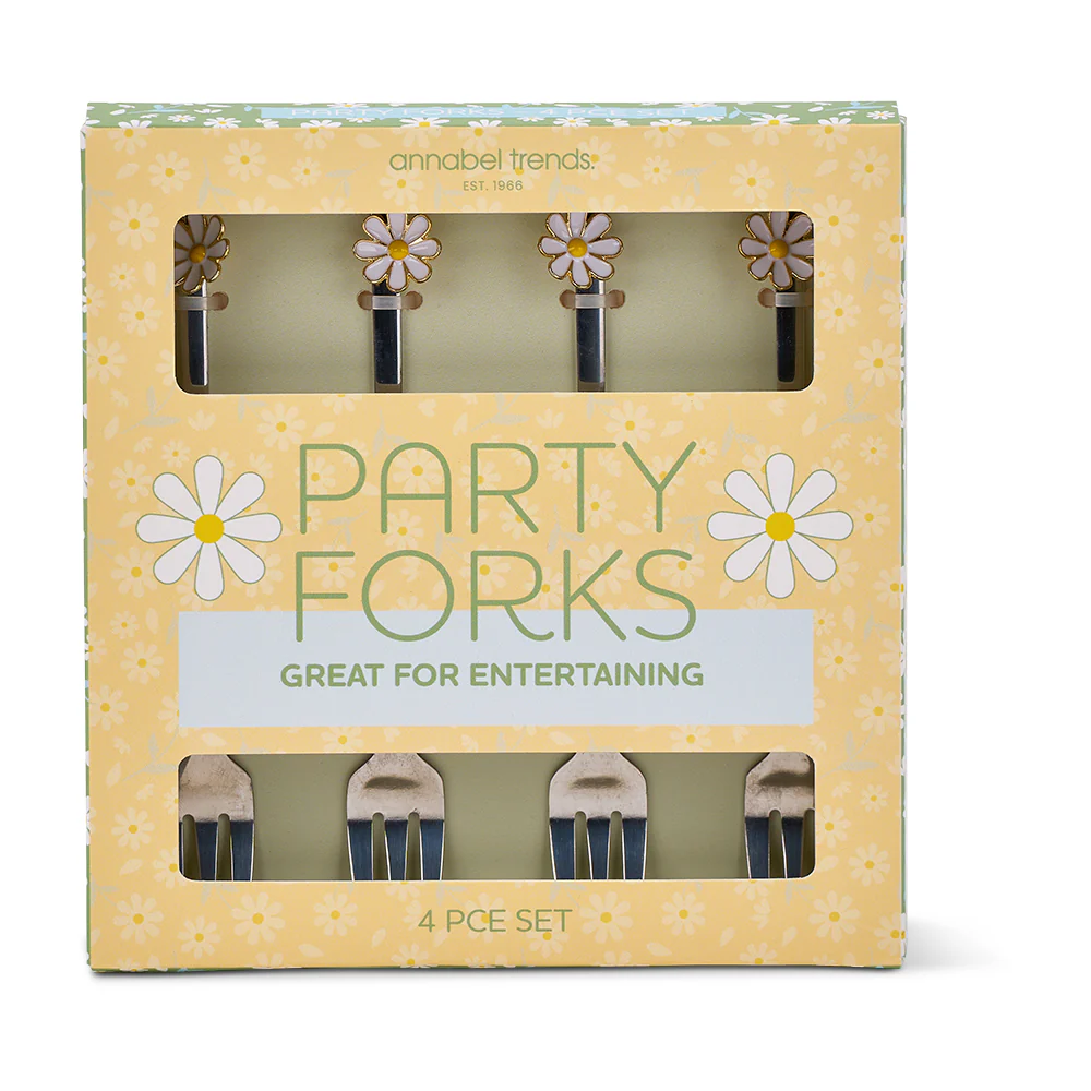 Party Fork - Daisies 4pc