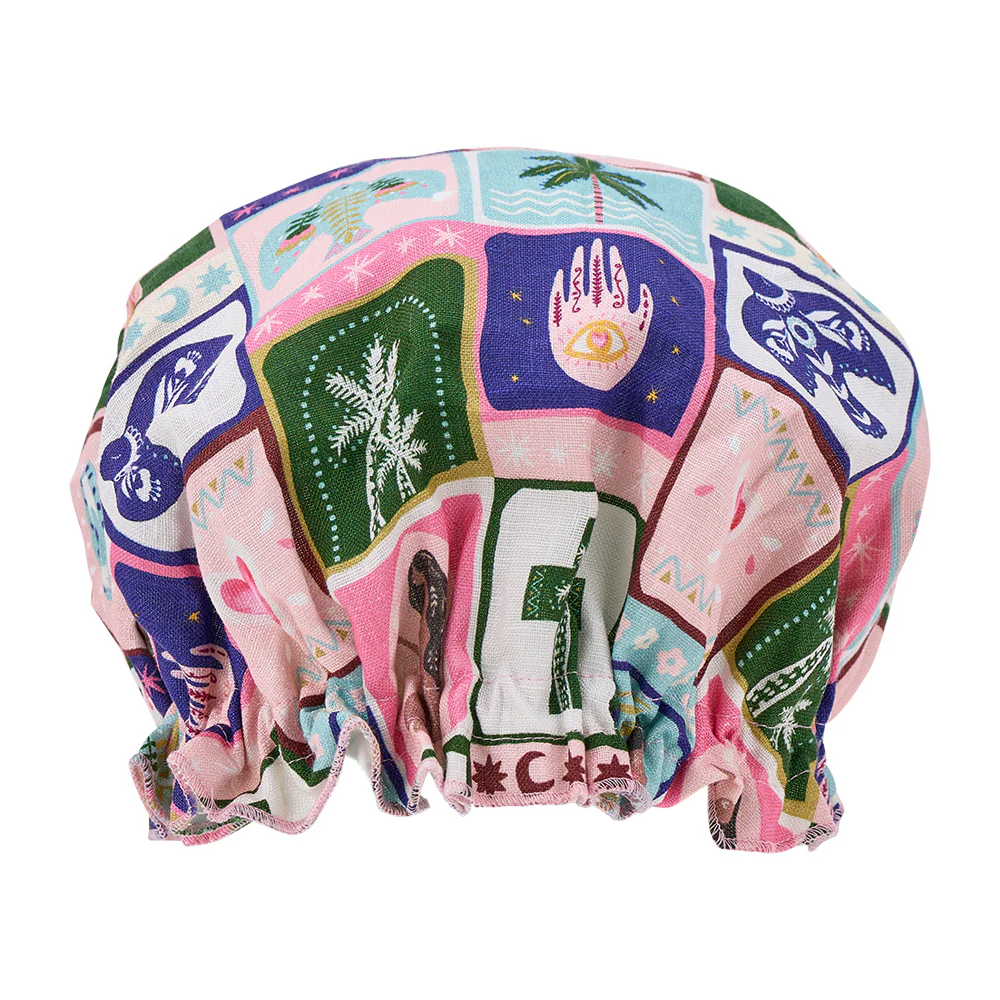 Linen Shower Cap - Celestial Dreams
