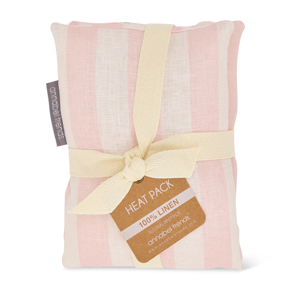 Linen Heat Pillow - Pink Stripe
