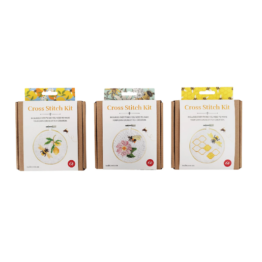 Cross Stitch Kit Bees (3 Assorted)