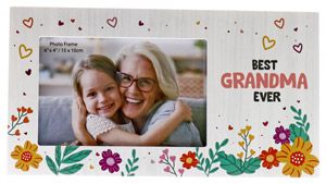 Best Grandma Floral Heart 6x4 Frame