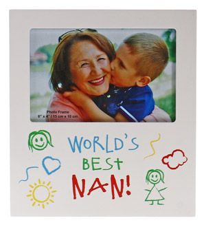 Worlds Best Nan Kid Art 6x4 Frame