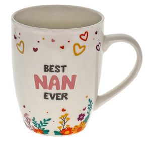 Best Nan Floral Hearts Mug