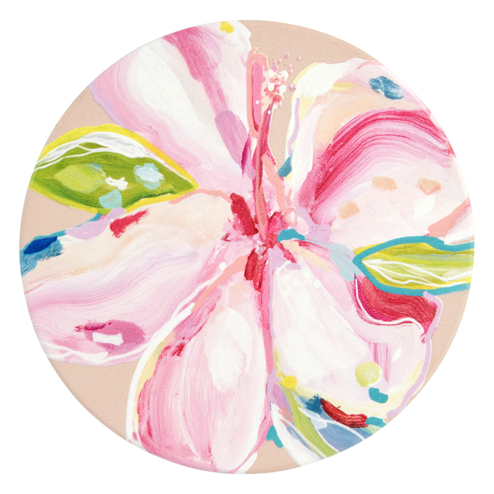Talulah Pink Flower Ceramic Coaster