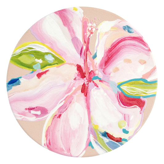 Talulah Pink Flower Ceramic Coaster