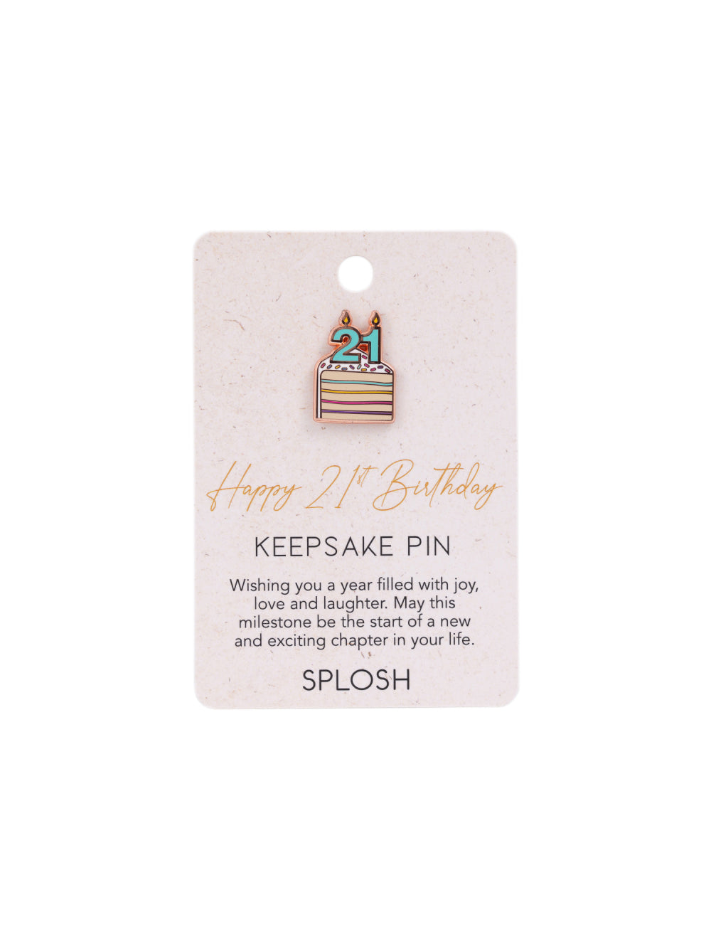 21st Birthday Keepsake Pin