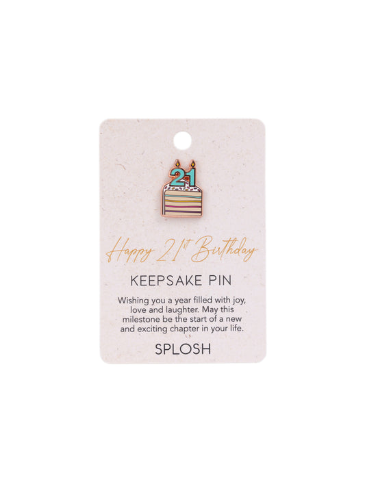 21st Birthday Keepsake Pin