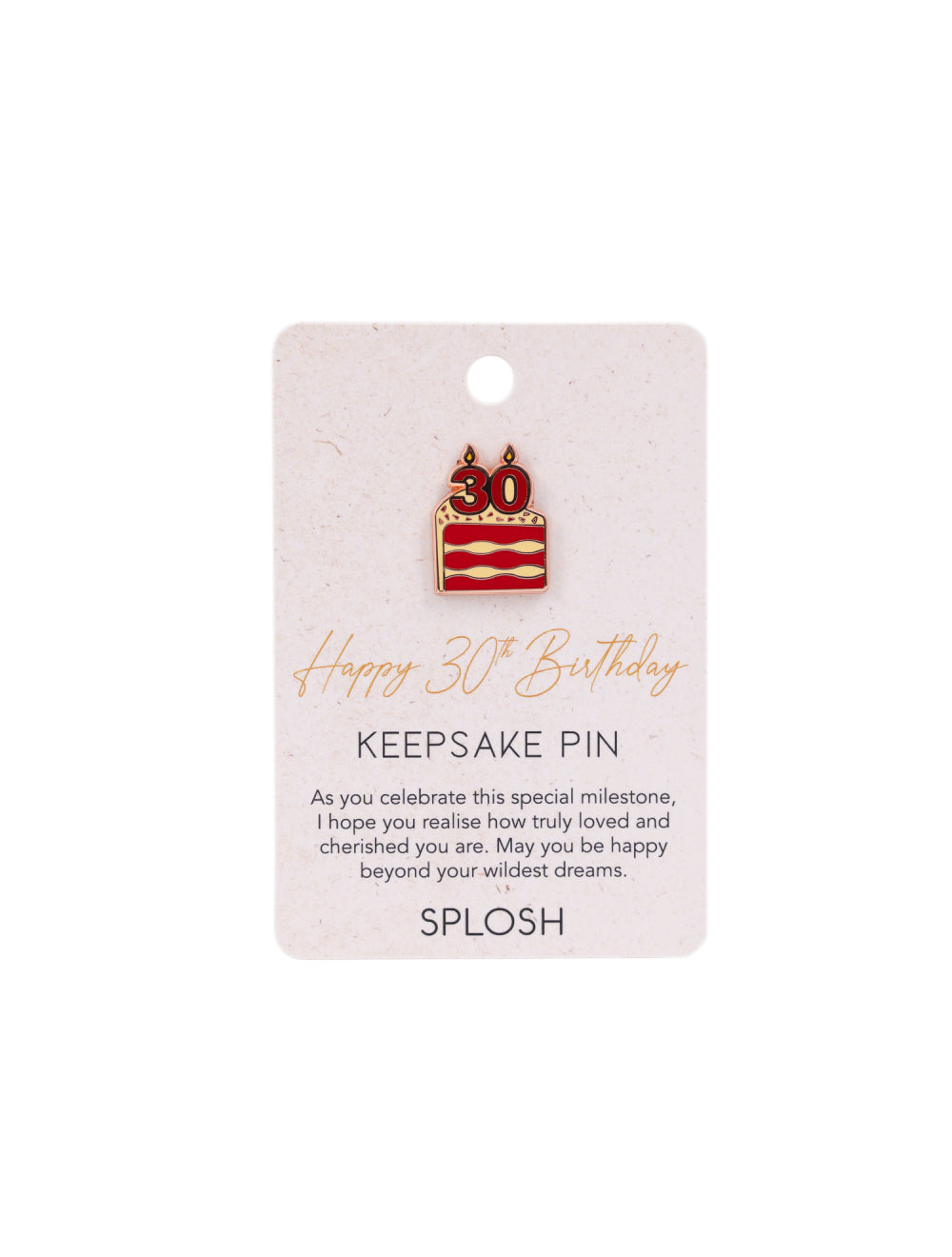 30th Birthday Keepsake Pin