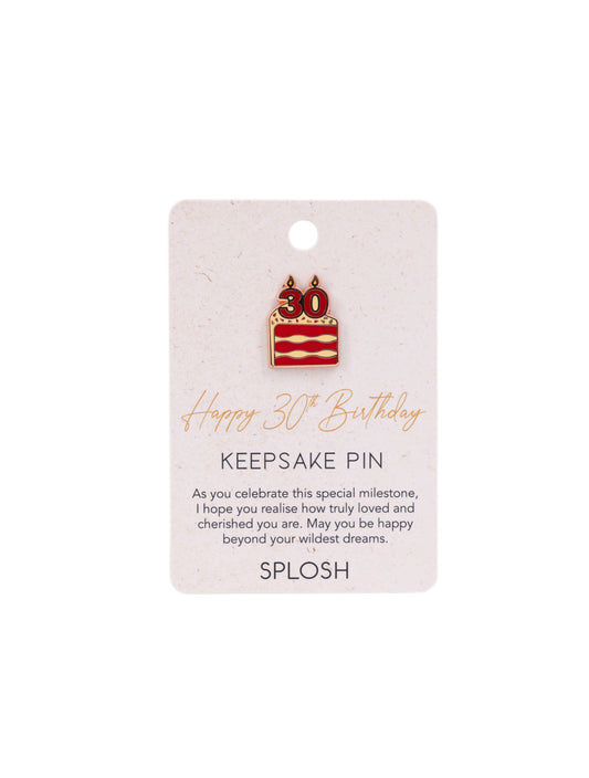 30th Birthday Keepsake Pin