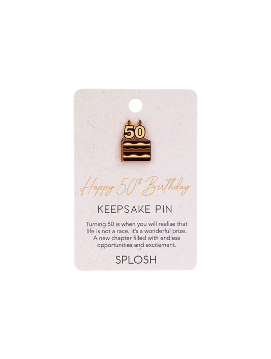 50th Birthday Keepsake Pin
