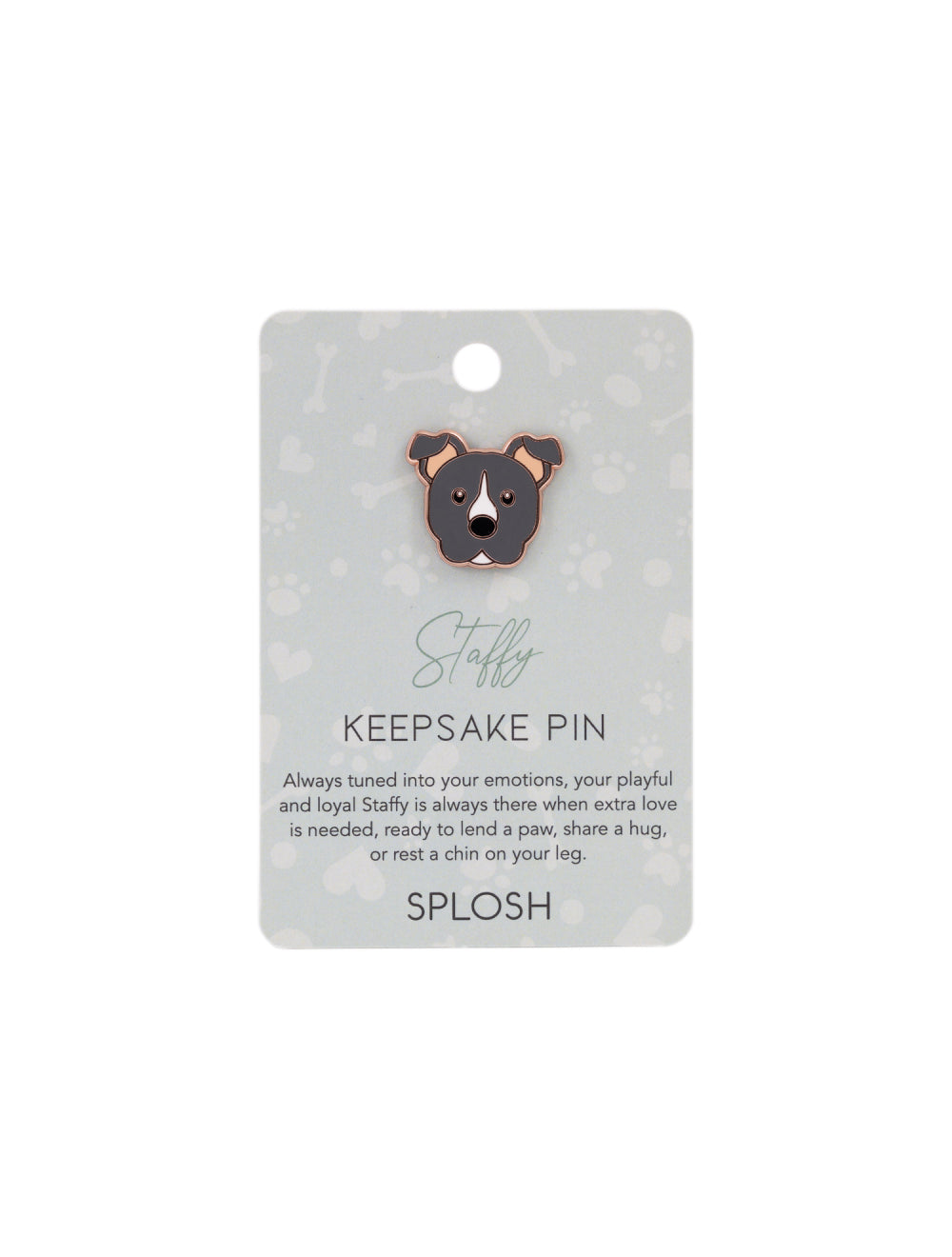 Staffy Keepsake Pin