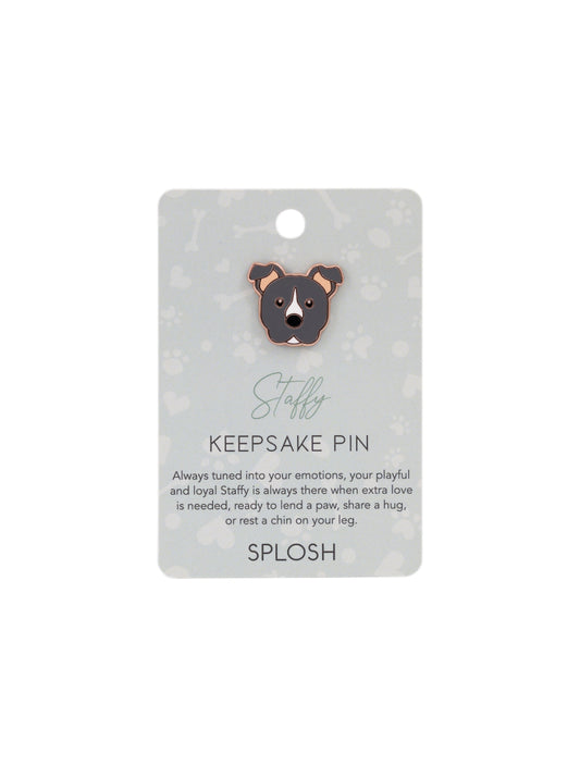 Staffy Keepsake Pin