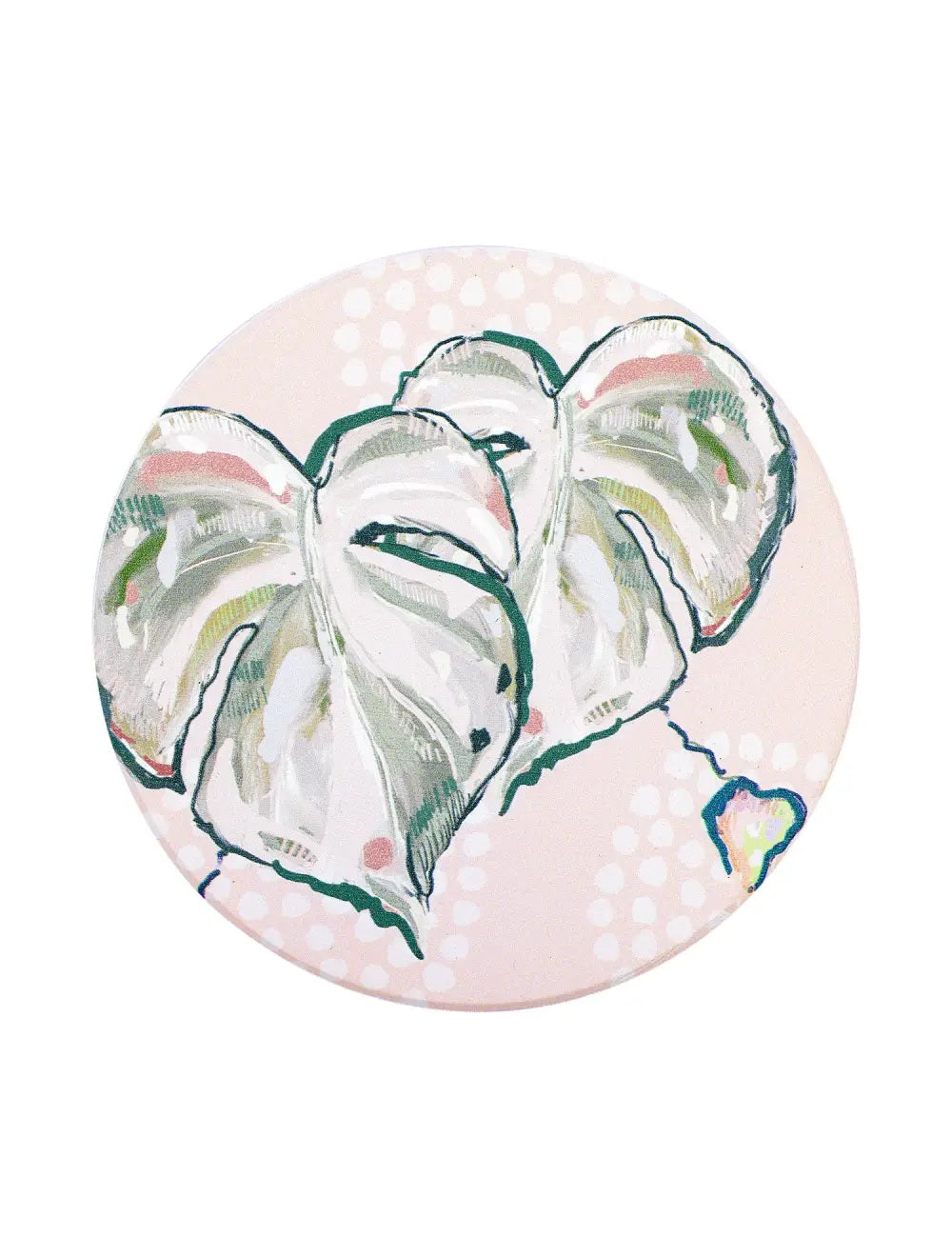 Love Vera Monstera Ceramic Coaster