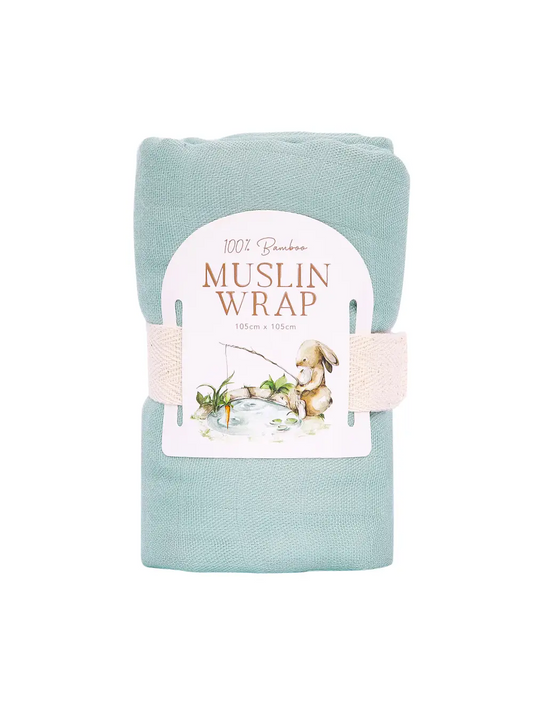 Tiny Wonders Sage Muslin Wrap