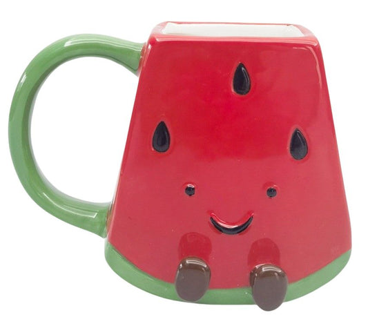 Winnie Watermelon Friends Mug Red 10cm