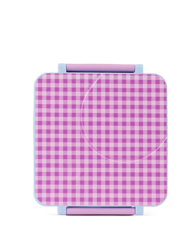 Lilac Gingham Mini Bento Lunch Box