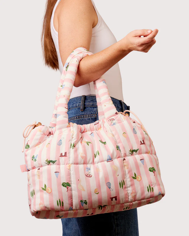 Boat Days Marshmallow Midi Tote 