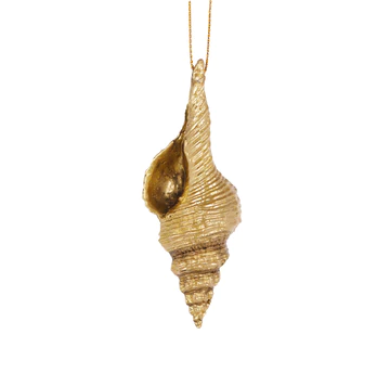 Gold Conch Shell Ornament